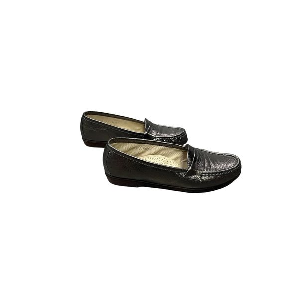 Vintage 90s SAS Wink Tripad Pewter Leather Loafers Size 8.5 M - Picture 4 of 12